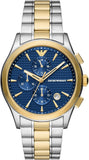Emporio Armani Paolo Chronograph Blue Dial Two Tone Steel Strap Watch For Men - AR11579 Buy Now By Emporio Armani
