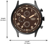 Fossil Retro Pilot Chronograph Brown Dial Brown Leather Strap Watch for Men - FS5833 Buy Now By Fossil