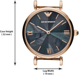 Emporio Armani Quartz Grey Dial Brown Leather Strap Watch For Women - AR11172 Buy Now By Emporio Armani