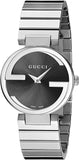 Gucci Interlocking G Quartz Black Dial Black Steel Strap Watch For Women - YA133502 Buy Now By Gucci