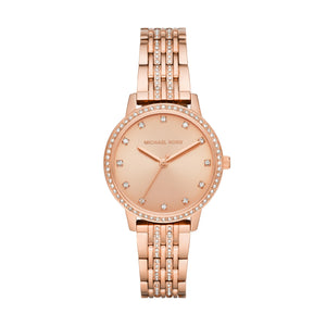 Michael Kors Melissa Three Hand Rose Gold Dial Rose Gold Steel Strap Watch For Women - MK4369 Buy Now By Michael Kors