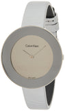 Calvin Klein Chic Silver Dial White Leather Strap Watch for Women - K7N23UP8 Buy Now By Calvin Klein