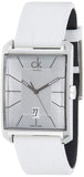 Calvin Klein Window White Dial White Leather Strap Watch for Men - K2M21120 Buy Now By Calvin Klein