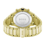 Hugo Boss Globetrotter Chronograph Black Dial Gold Steel Strap Watch for Men - 1513932 Buy Now By Hugo Boss