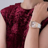Guess Raven Diamonds Rose Gold Dial White Silicone Strap Watch for Women - GW0105L3 Buy Now By Guess