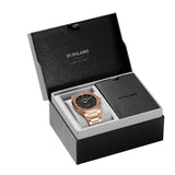 D1 Milano Ultra Thin Black Dial Gold Steel Strap Watch for Men - D1-UTBJ42 Authentic Buy Shop Now