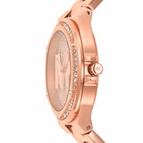 Michael Kors Lennox Three Hand Rose Gold Dial Rose Gold Steel Strap Watch For Women - MK7230 Buy Now By Michael Kors