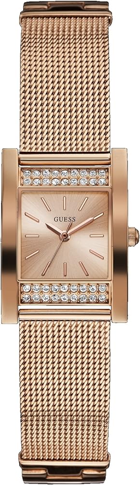 Guess Nouveau Diamonds Rose Gold Dial Rose Gold Mesh Bracelet Watch for Women - W0127L3 Buy Now By Guess