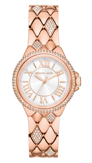 Michael Kors Camille Analog Silver Dial Rose Gold Steel Strap Watch for Women - MK4810 Buy Now By Michael Kors