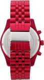 Michael Kors Lexington Chronograph Red Dial Red Steel Strap Watch For Men - MK8814 Buy Now By Michael Kors