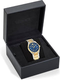 Versace V-Auria Quartz Blue Dial Two Tone Steel Strap Watch for Men - VE0F00325 Buy Now By Versace