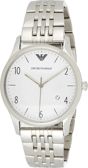 Emporio Armani Classic Silver Dial Silver Steel Strap Watch For Men - AR1867 Buy Now By Emporio Armani