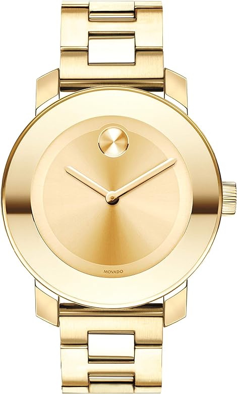 Movado Bold Gold Dial Yellow Gold Steel Strap Watch for Women - 3600104 Buy Now By Movado