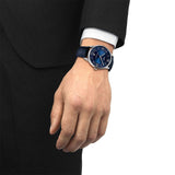 Tissot Chemin Des Tourelles Powermatic 80 Blue Dial Blue Leather Strap Watch for Men - T099.407.16.048.00 Buy Now By Tissot