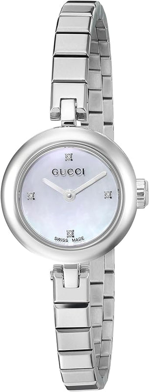 Gucci Diamantissima Quartz Diamonds White Dial Silver Steel Strap Watch For Women - YA141503 Buy Now By Gucci