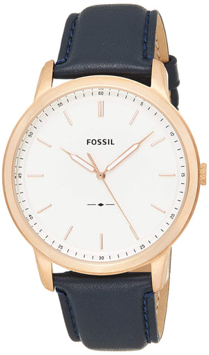 Fossil The Minimalist Slim White Dial Blue Leather Strap Watch for Men - FS5371 Buy Now By Fossil