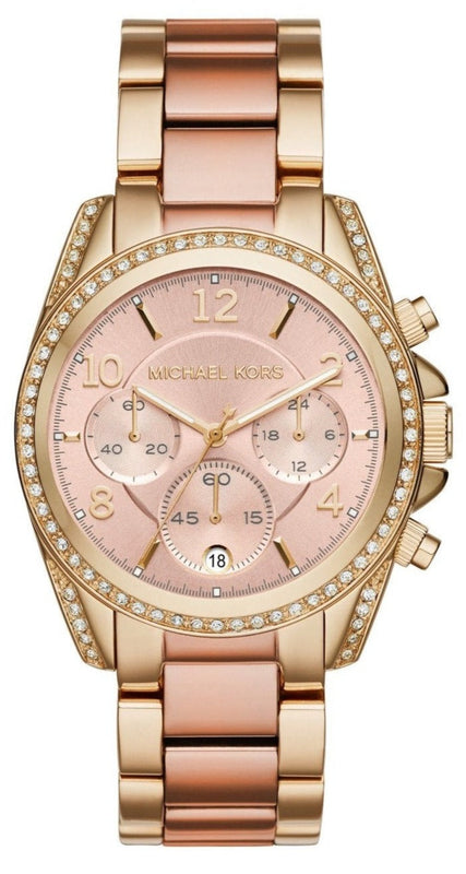 Michael Kors Blair Chronograph Rose Gold Dial Two Tone Steel Strap Watch for Women - MK6316 Buy Now By Michael Kors