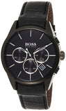 Hugo Boss Onyx Black Dial Black Leather Strap Watch for Men - 1513367 Buy Now By Hugo Boss