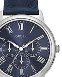 Guess Wafer Chronograph Quartz Blue Dial Blue Leather Strap Watch For Men - W0496G3 Buy Now By Guess