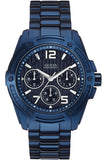 Guess Flagship Chronograph Blue Dial Blue Steel Strap Watch for Men - W0601G2 Buy Now By Guess