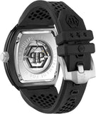 Philipp Plein The Skeleton Black Dial Black Silicone Strap Watch for Men - PWVBA0423 Authentic Buy Shop Now