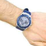 Guess Legacy Grey Dial Blue Silicone Strap Watch For Men - W1049G1 Buy Now By Guess