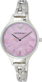 Emporio Armani Aurora Mother Of Pearl Purple Dial Silver Steel Strap Watch For Women - AR11122 Buy Now By Emporio Armani