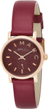 Marc Jacobs Baker Maroon Dial Maroon Leather Strap Watch for Women - MBM1271 Buy Now By Marc Jacobs