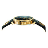Versace V-Twist Black Dial Black Leather Strap Watch for Women - VELS00619 Buy Now By Versace