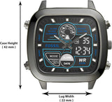 Fossil Retro Analog-Digital Black Dial Grey Steel Strap Watch for Men - FS5892 Buy Now By Fossil