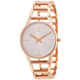 Calvin Klein Stately White Dial Rose Gold Steel Strap Watch for Women - K3G23626 Buy Now By Calvin Klein
