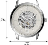 Fossil Neutra Automatic Skeleton White Dial Brown Leather Strap Watch for Men - ME3184 Buy Now By Fossil