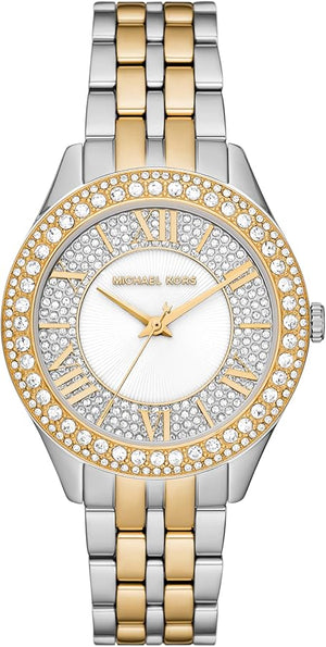 Michael Kors Harlowe Three-Hand Crystals White Dial Two Tone Steel Strap Watch for Women - MK4811 Buy Now By Michael Kors