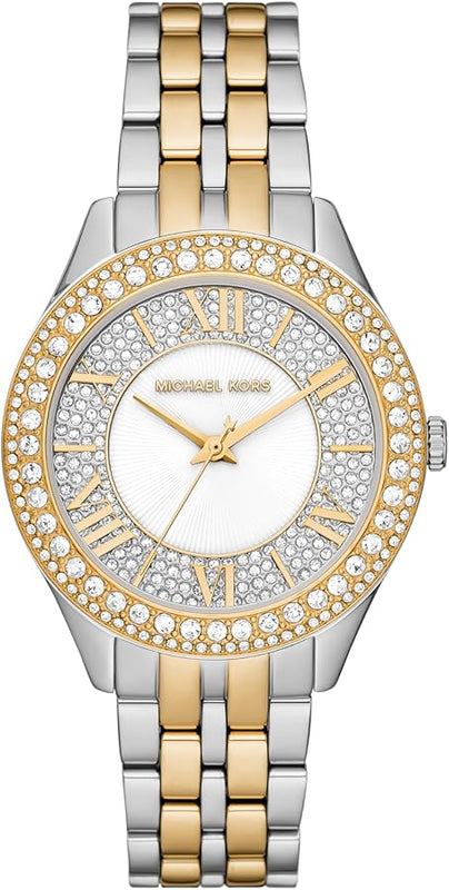Michael Kors Harlowe Three-Hand Crystals White Dial Two Tone Steel Strap Watch for Women - MK4811 Buy Now By Michael Kors