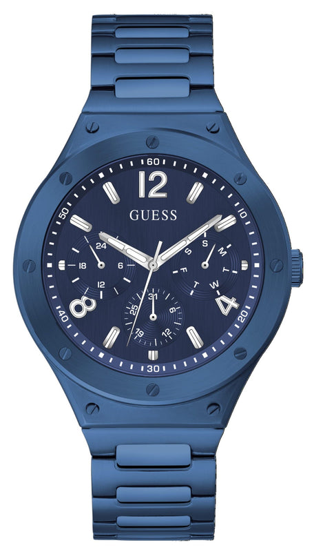 Guess Scope Multifunction Blue Dial Blue Steel Strap Watch for Men - GW0454G4 Buy Now By Guess
