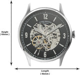 Fossil Forrester Automatic Skeleton Black Dial Silver Steel Strap Watch for Men - ME3180 Buy Now By Fossil