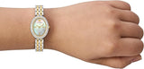Tory Burch Oval Crystals Mother of Pearl Dial Two Tone Steel Strap Watch for Women - YBW6037 Buy Now By Tory Burch