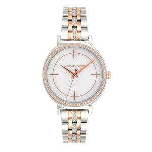 Michael Kors Cinthia Mother of Pearl Dial Two Tone Steel Strap Watch For Women - MK3831 Buy Now By Michael Kors