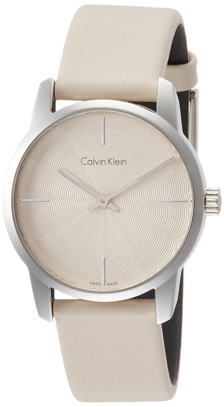 Calvin Klein City White Dial White Leather Strap Watch for Women - K2G231XH Buy Now By Calvin Klein