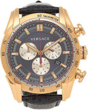 Versace V-Ray Blue Chronograph Blue Dial Blue Leather Strap Watch for Men - VDB030014 Buy Now By Versace