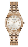 Guess Crystalline Diamonds Silver Dial Rose Gold Steel Strap Watch for Women - GW0114L3 Buy Now By Guess