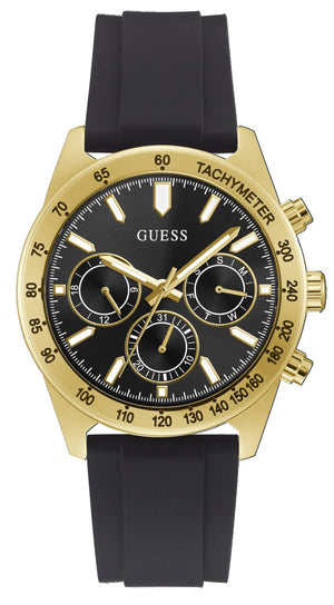 Guess Sport Multifunctional Black Dial Black Rubber Strap Watch for Men - GW0332G2 Buy Now By Guess