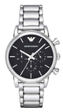 Emporio Armani Chronograph Black Dial Silver Steel Strap Watch For Men - AR1853 Buy Now By Emporio Armani
