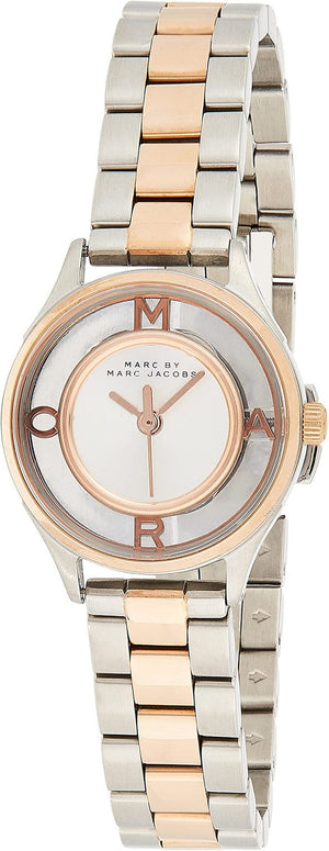 Marc Jacobs Tether Transparent White Dial Two Tone Steel Strap Watch for Women - MBM3418 Buy Now By Marc Jacobs