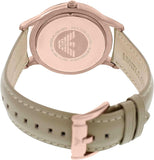 Emporio Armani Classic Quartz Silver Dial Beige Leather Strap Watch For Men - AR2464 Buy Now By Emporio Armani