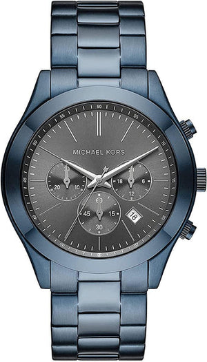 Michael Kors Slim Runway Chronograph Black Dial Blue Steel Strap Watch for Men - MK8918 Buy Now By Michael Kors