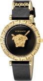 Versace Palazzo Empire Greca Black Dial Black Leather Strap Watch for Women - VEDV00119 Buy Now By Versace
