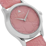 Gucci G Timeless Quartz Candy Pink Dial Pink Leather Strap Watch For Women - YA1264030 Buy Now By Gucci