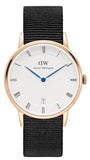 Daniel Wellington Dapper Cornwall White Dial Black Nylon Strap Watch For Men - DW00100261 Buy Now By Daniel Wellington