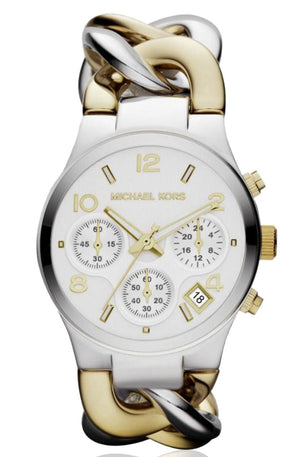 Michael Kors Runway White Dial Two Tone Steel Strap Watch for Women - MK3199 Buy Now By Michael Kors